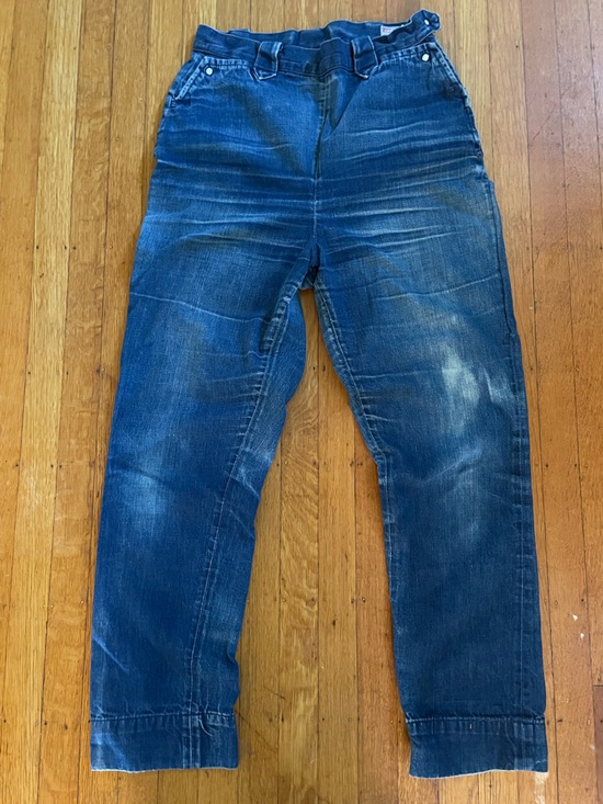 Levi's Denim - Vintage 50s LEVI’S Western Wear Big E sanforized side zip jeans pearl snap